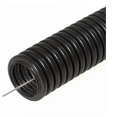 Труба гофрированная ПВХ легкая 350 Н черная с/з d63 мм (15 м/360 м уп/пал) (PR01.0091)