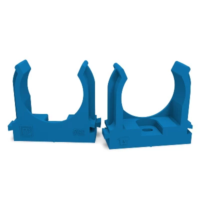 Крепеж-клипса для труб для прямого монтажа синяя d32 мм