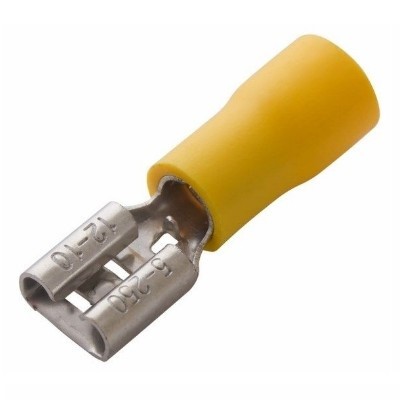 Клемма плоская изолированная РПи-м 6.0-(6.3)/РпИм 5,5-6-0,5 гнездо 6.6 мм 4-6 мм² (08-0451)