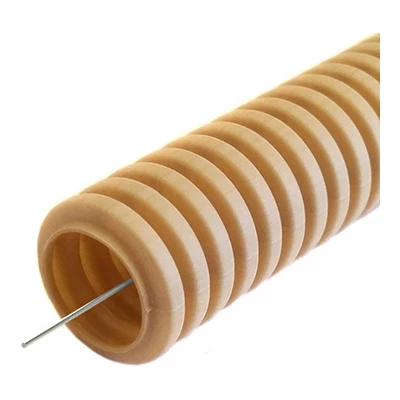 Труба гофрированная ПВХ легкая 350 Н сосна с/з d63 мм (15 м/уп) (PR01.0099)