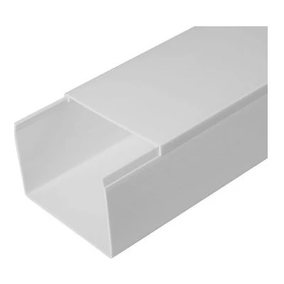 Кабель-канал серый RAL 7035 2-й замок в п/э 80х60 мм (18м/уп) (PR03.0080)