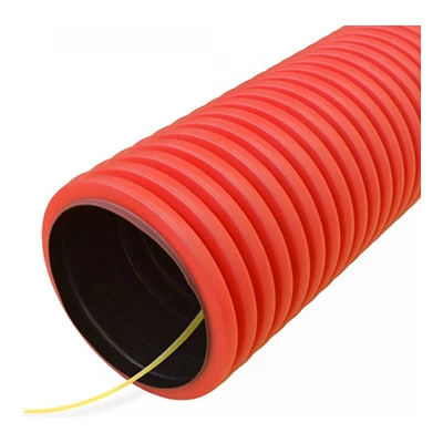 Труба гофрированная двустенная ПНД гибкая тип 450 (SN16) с/з красная d75 мм (50м/уп) (PR15.0164)