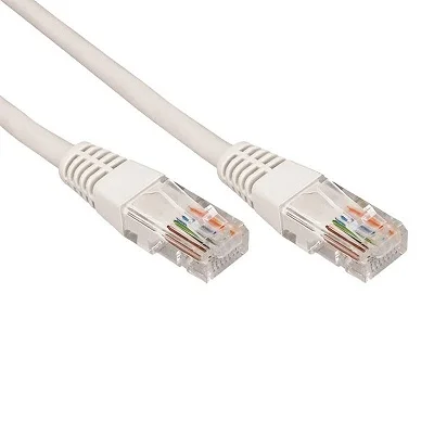 Шнур коммутационный, патч-корд, U/UTP RJ45-RJ45 CAT 5e, PVC, серый, 1м, (18-1002)