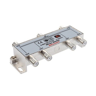 Делитель ТВх6 под F-разъем, 5-1000МГц, Silver (7 F-разъемов в комплекте) (05-6104)