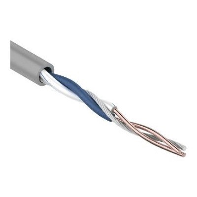 Кабель витая пара U/UTP, CAT 5e, PVC, 1PR, 24AWG, INDOOR, SOLID, серый (01-0002)