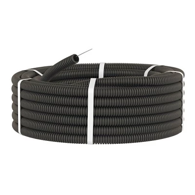 Труба ПНД гибкая гофр. д.20мм, лёгкая с протяжкой, 100м, цвет чёрный(71720) (ДКС)