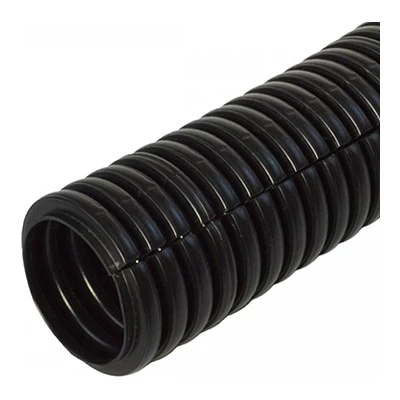 Труба гофрированная ПП безгалогенная (HF) разрезная черная dвн 24,3 мм, dнар 32 мм (10м/уп) (PR02.0249)