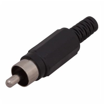 РАЗЪЁМ штекер RCA "Чёрные" пайка (14-0404)