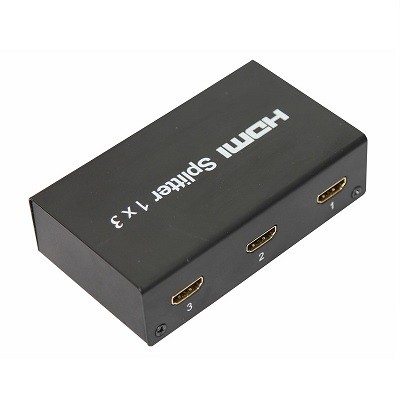 Делитель гнездо HDMI на 3 гнезда HDMI, металл (17-6900)
