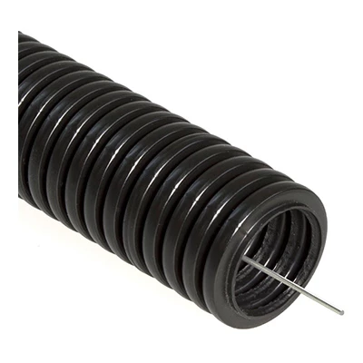 Труба гофрированная из ПНД, с зондом, черная, Ø16мм (бухта 100 м/уп) (28-0016-3)