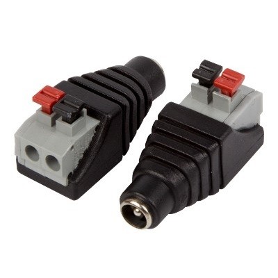 Разъем питания DC гнездо 2,1х5,5 с быстрозажимной колодкой (14-0315-2)