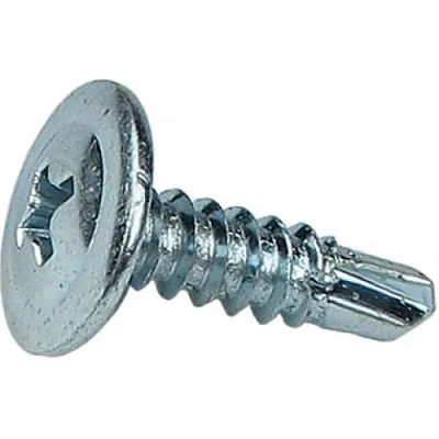 Саморез 4,2х25 с прессшайбой, Сверло, цинк (250 шт/уп) (PR08.2393)