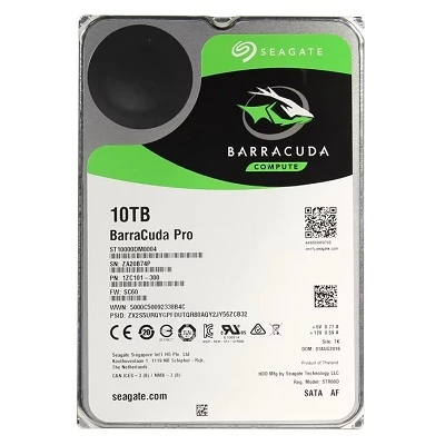 Жесткий диск Seagate Barracuda Pro ST10000DM0004, 10ТБ, HDD, SATA III, 3.5"