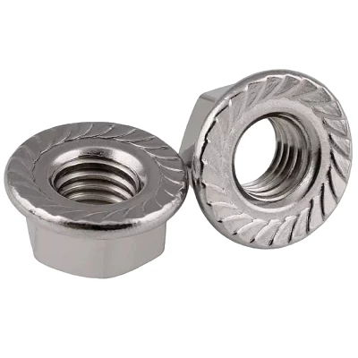 Гайка с насечкой, препятствующей откручиванию оцинкованная М10 (DIN 6923) (100 шт/уп) (PR08.2368)