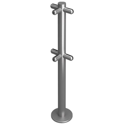 Стойка ограждения под стекло Т-образная h=400мм (ВЗР2462-00.02-03) 