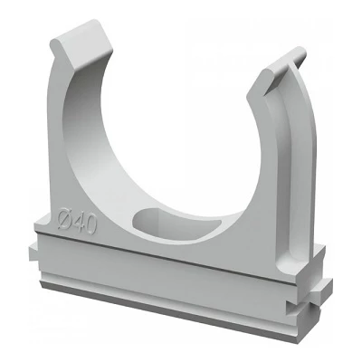 Крепеж-клипса для труб АБС-пластик в п/э d40 мм (15шт/300шт уп/кор) (PR.02640)