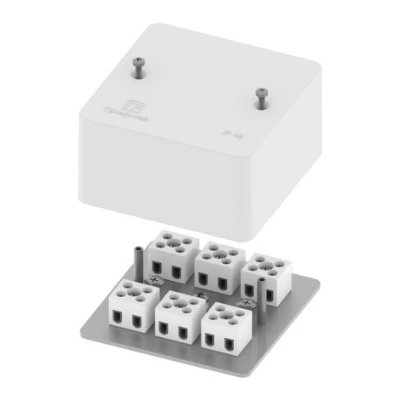 Коробка огнестойкая для кабель-канала 40-0460-FR2.5-4-П Е15-Е120 с термопредохранителем 85х85х45