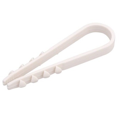 Дюбель-хомут нейлоновый 5-10 мм, белый (100 шт/уп) (07-4501)