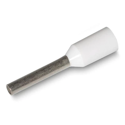 Наконечник штыревой втулочный изолированный F-8 мм 0.5 мм² (НШВи 0.5-8) белый (08-0811)