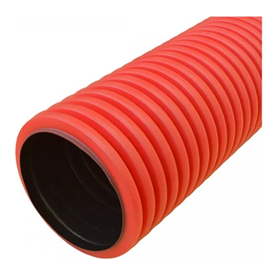 Труба гофрированная двустенная ПНД жесткая тип 450 (SN12) красная d110 мм 5,7м (34,2м/уп) (PR15.0120)