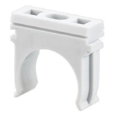 Крепёж-клипса для труб ø25 мм, серая (100 шт/уп) (28-0125-2)