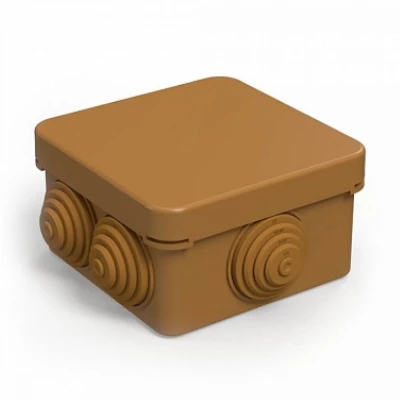 Коробка распределительная 40-0200-8001 для о/п безгалогенная (HF) бук 70х70х40 (132шт/кор) (40-0200-8001)