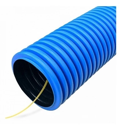 Труба гофрированная двустенная ПНД гибкая тип 450 (SN12) с/з синяя д110 (20м/уп) PR15.0231