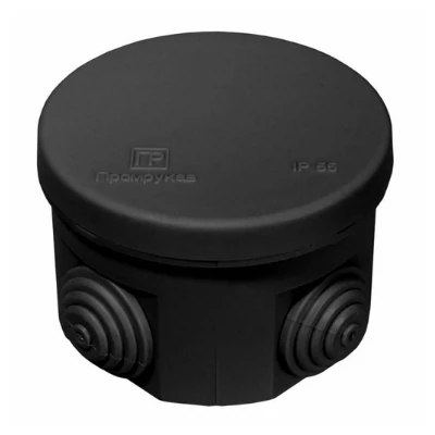 Коробка распределительная 40-0110-9005 для о/п безгалогенная (HF) черная 70х50 (132шт/кор) (40-0110-9005)